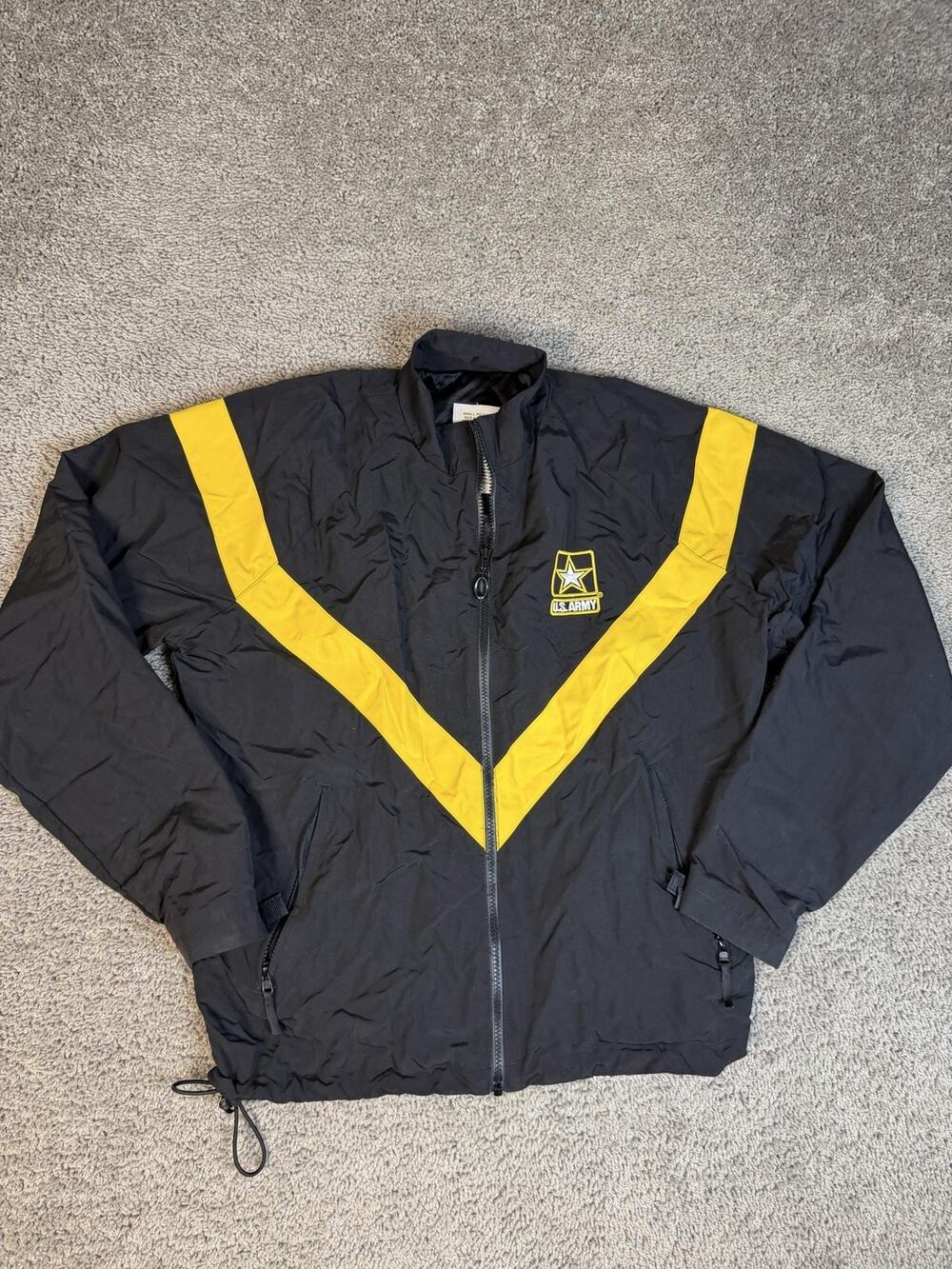 PROPPER Jacket Small Regular Black/Yellow U.S. Army APFU Made In USA Used